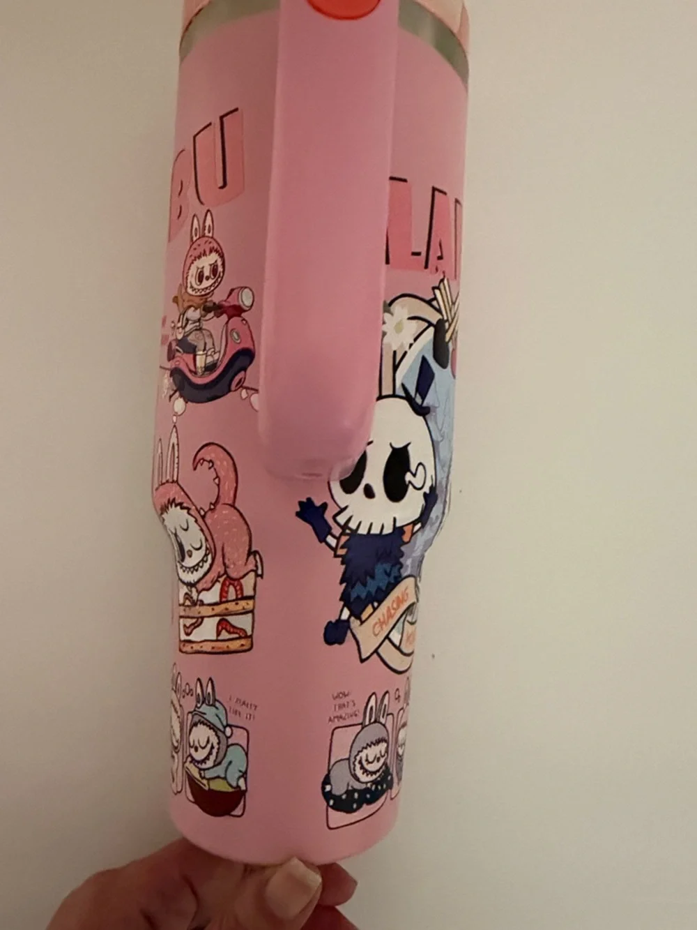 Stanley Pink Labubu 40oz Handle Quencher Tumbler - Picture 6 of 16